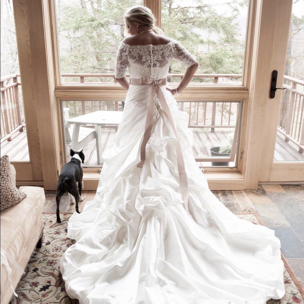 Satin wedding dress